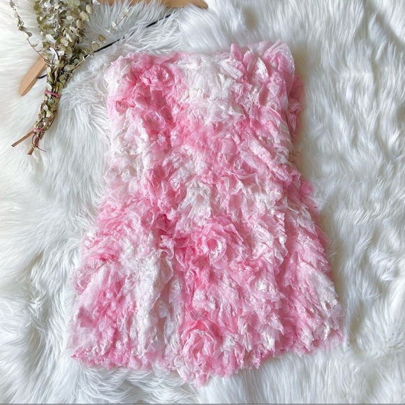 NWT LoveShackFancy Calandre Mini Dress in Millenial Pink | Size -Small/4 - Picture 3 of 7